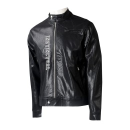 J890 Manufacturing motorcycle long-sleeved leather zipper jacket Fashion design knight Black leather collar double button printed LOGO essential jacket China DEE feel leather jacket supplier J890 Manufacturing motorcycle long-sleeved leather zipper jacket Fashion design knight Black leather collar double button printed LOGO essential jacket China DEE feel leather jacket supplier
